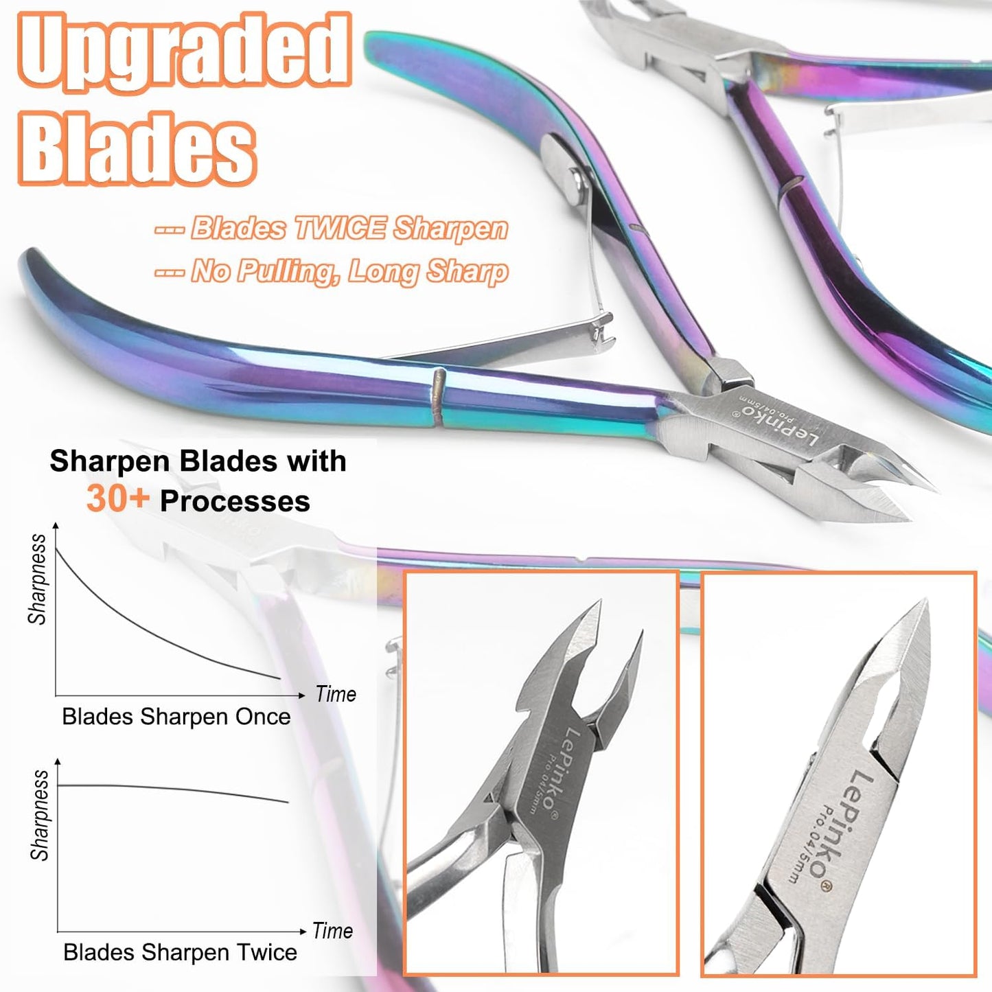 Bite Instruments Professional Stainless Steel Precision Cuticle & Nail Care Tools
