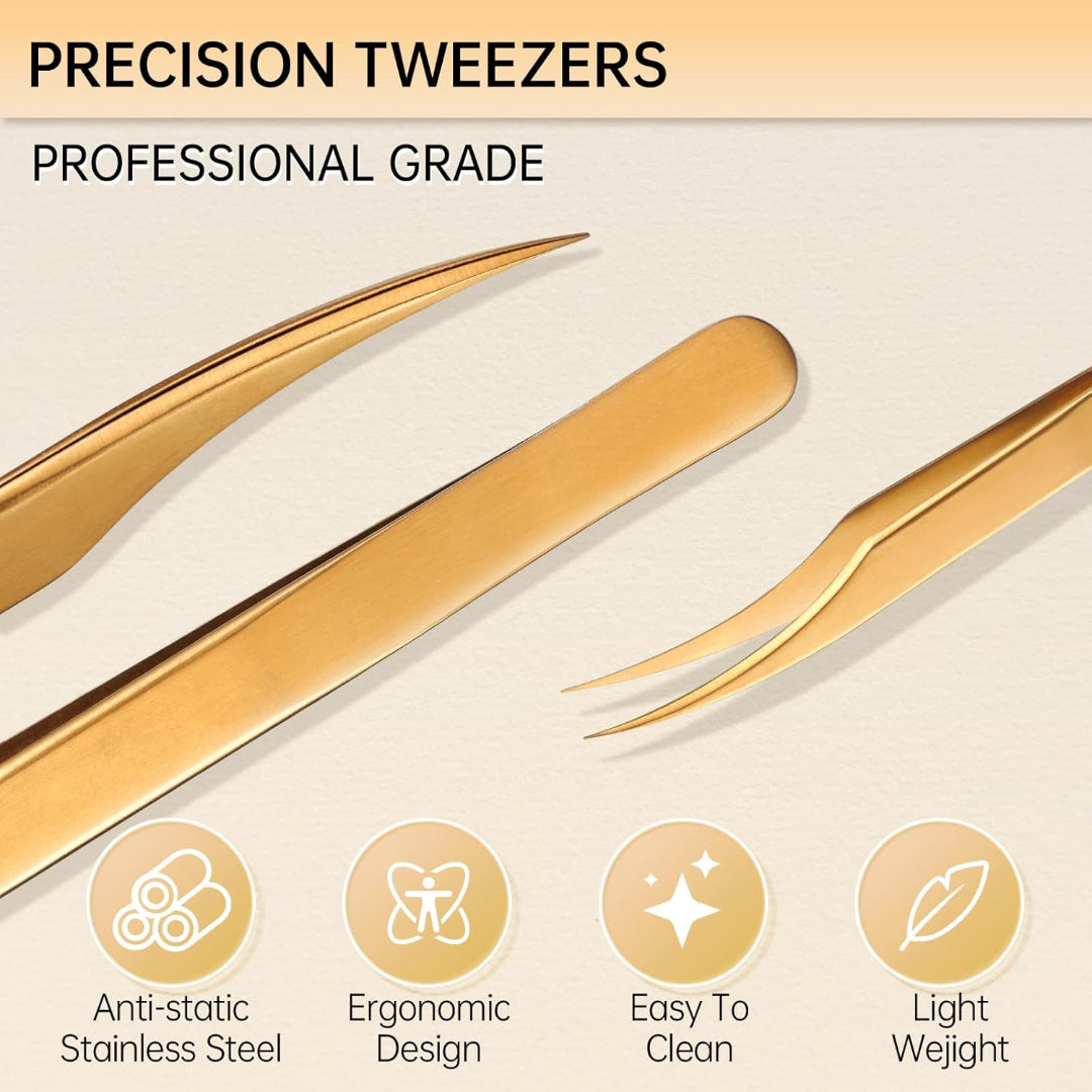 Bite Instruments | Professional Dolphin Eyelash Tweezer - Curved Lash Extension Tool