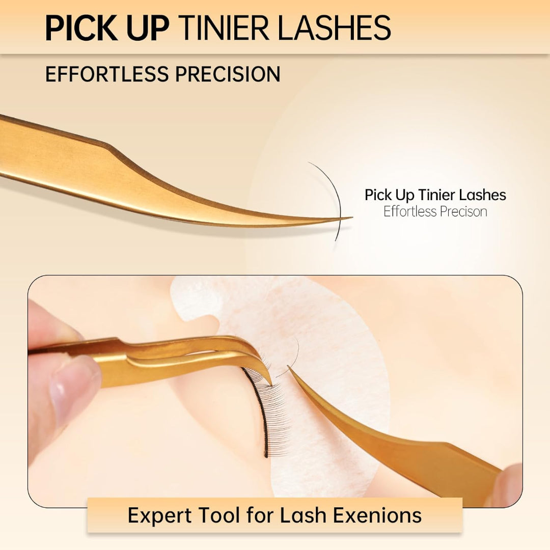 Bite Instruments | Professional Dolphin Eyelash Tweezer - Curved Lash Extension Tool