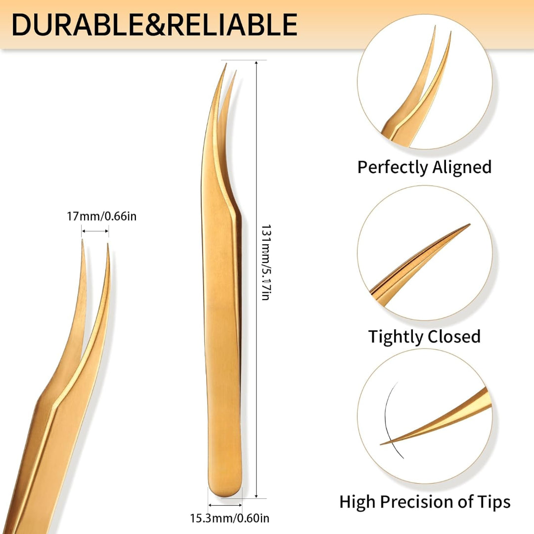 Bite Instruments | Professional Dolphin Eyelash Tweezer - Curved Lash Extension Tool