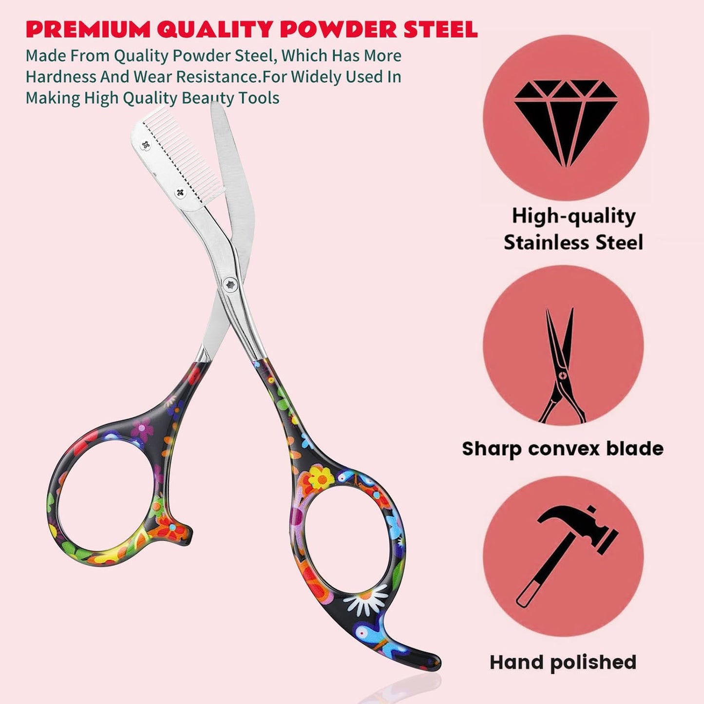 Bite Instruments Eyebrow Trimmer & Scissors – Precision Brow Grooming Tool