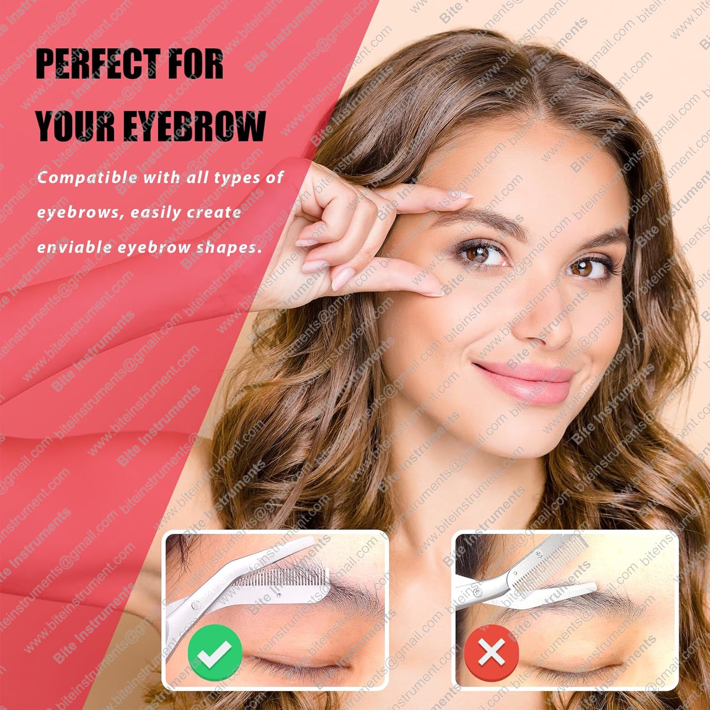 Professional Eyebrow Trimming Scissors | Precision Brow Shaping Tool by Bite Instruments