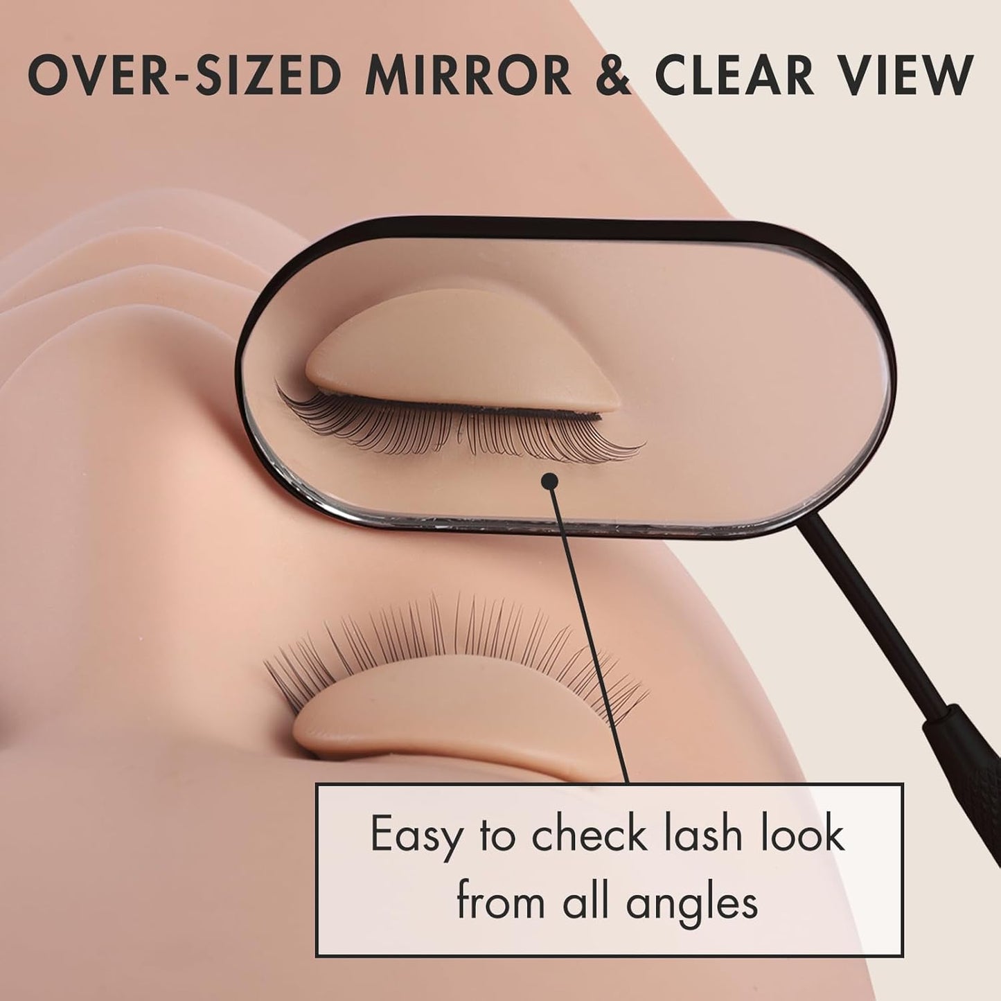 Professional Stainless Steel Lash Mirror for Eyelash Extension Makeup Mirror