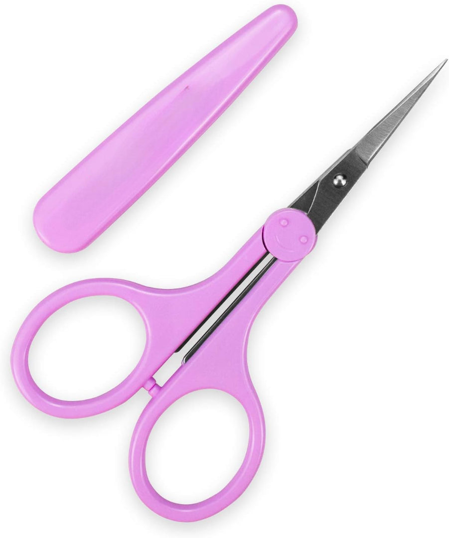 Eyelash Scissors, Small Scissors for Facial, Nose, Eyebrow, and Beard Hair Trimming & Grooming