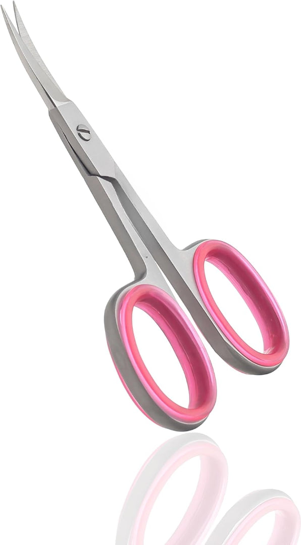 Professional Nail Cuticle Scissors Curved Eyebrow Scissors, Eyelashes, Nose Hair Trimming Scissors