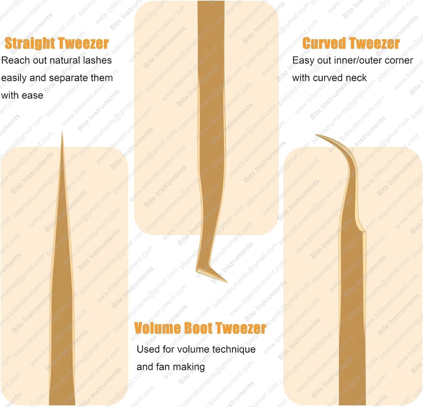 Eyelash Extension Tweezers-3 Pcs Diamond Grip Lash tweezers For Eyelash Extensions