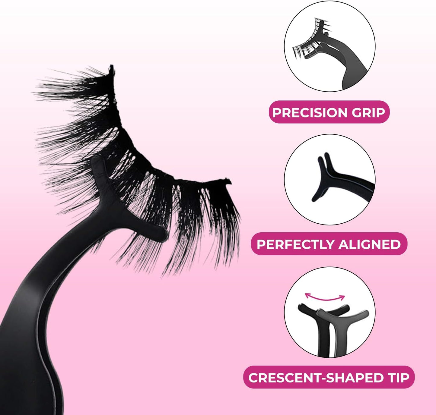 Professional Bite Instruments Eyelash Applicator Tool | Precision False Lash Curler & Clip