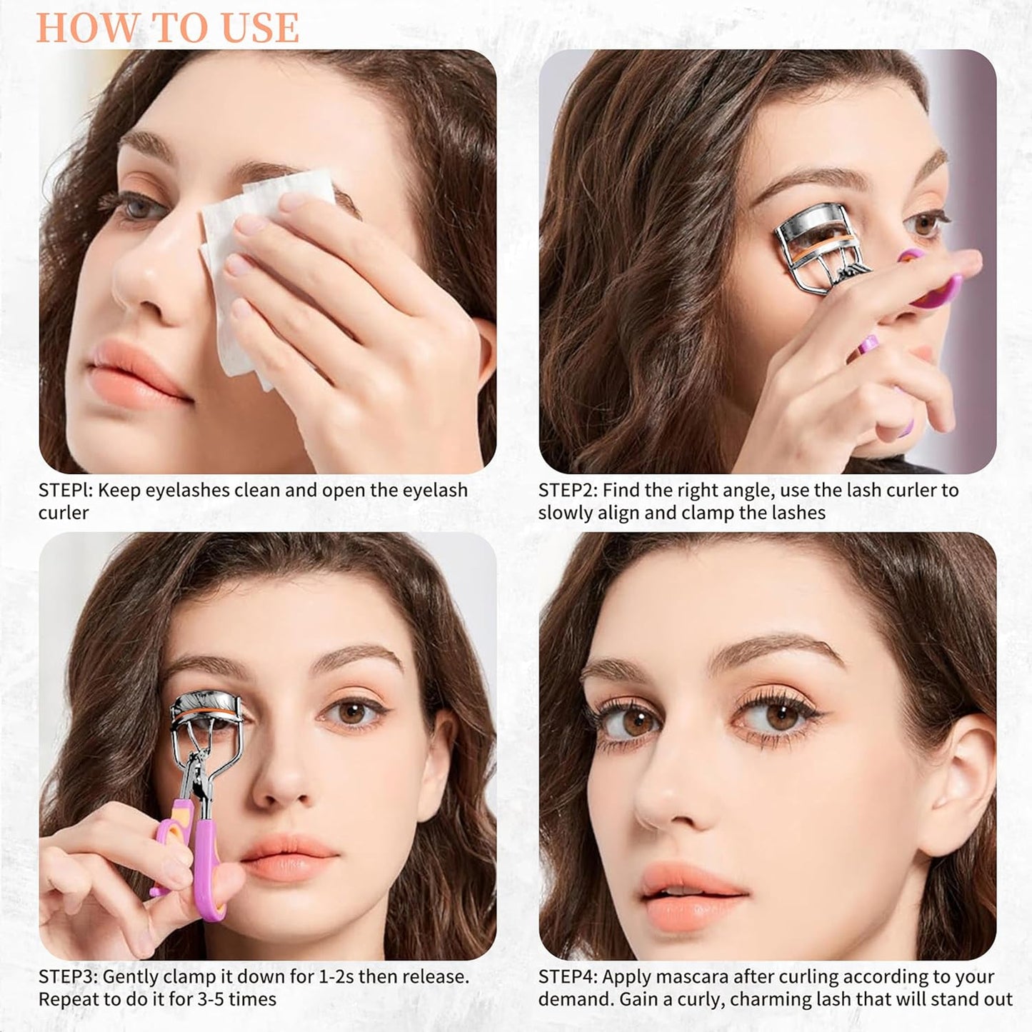 Bite Instruments Premium Quality Eyelash Curler with 6PCS Extra Replacement Pads Easy to Hold and Use