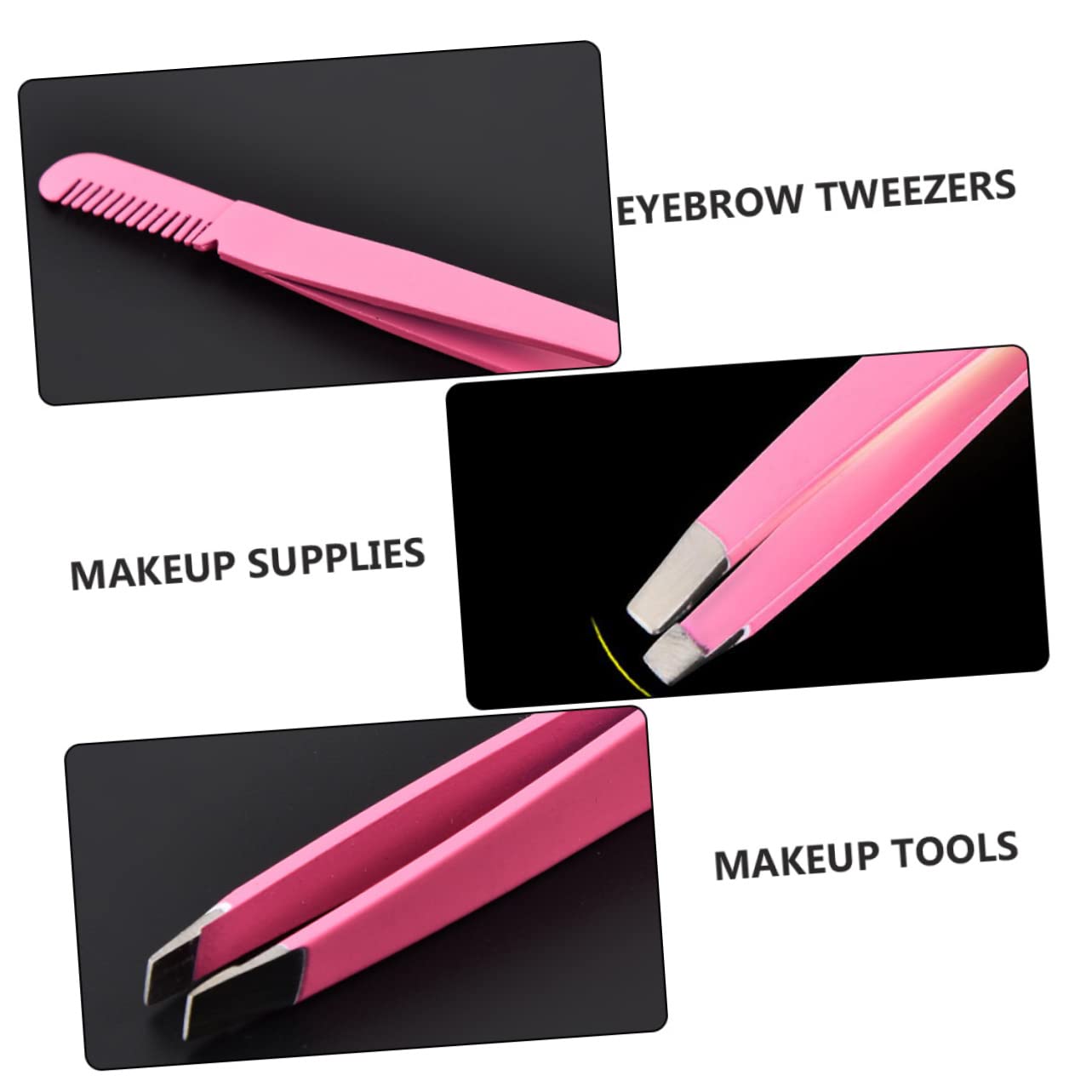 Precision Eyebrow Tweezers with Comb - Shape Your Brows Like a Pro!