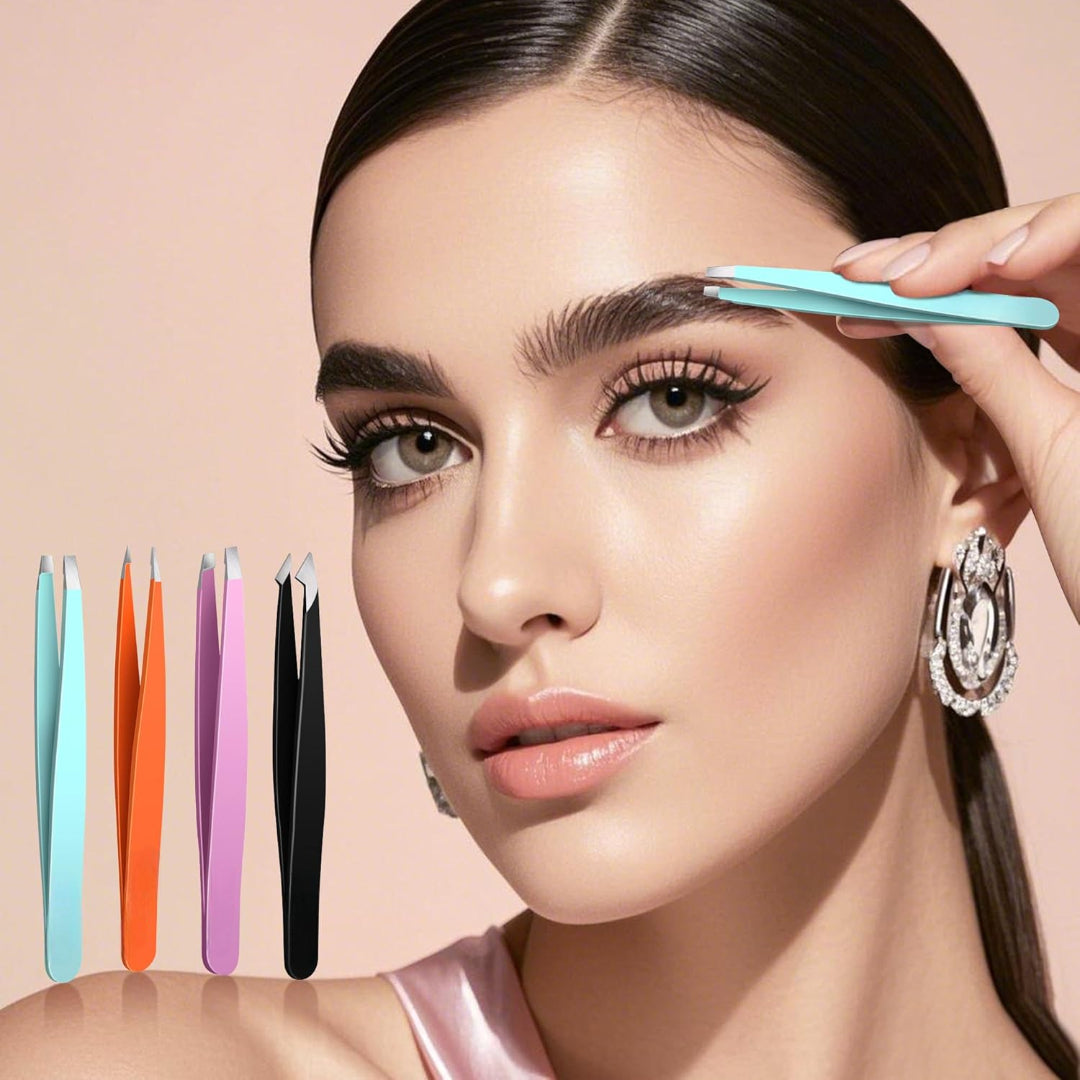 Professional Tweezer Set Precision Tweezers For Facial Hair, Eyebrow Tweezer Stainless Steel