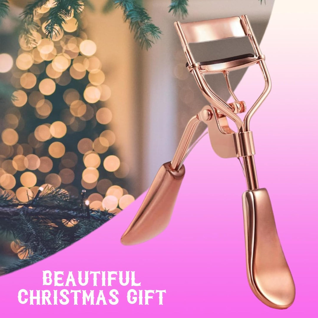 Bite Instruments Premium Bronze Eyelash Curler with 2 Advanced Silicone Refill Pads & Fits All Eye Shapes