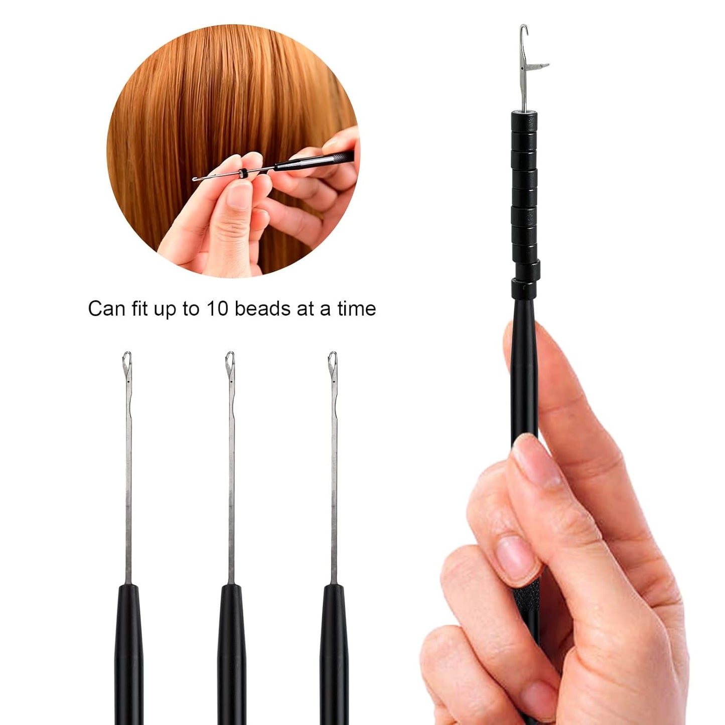 Bite Instruments Hair Extension Loop Tool & Pulling Needle – Micro Bead & Ring Threader