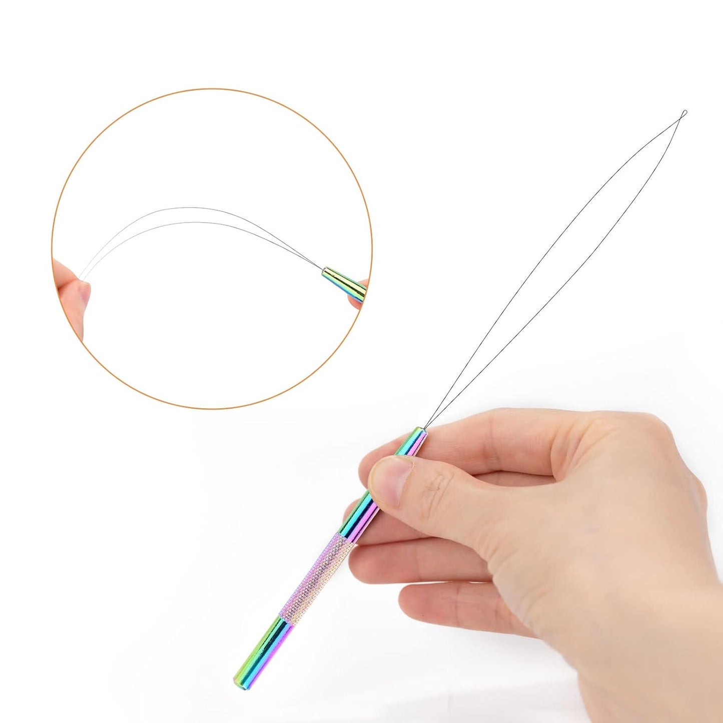 Bite Instruments Hair Extension Loop Tool & Pulling Needle – Micro Bead & Ring Threader