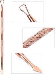Professional V-Shaped Cuticle Pusher Trimmer Set – 3 PCS Stainless Steel Manicure Tools