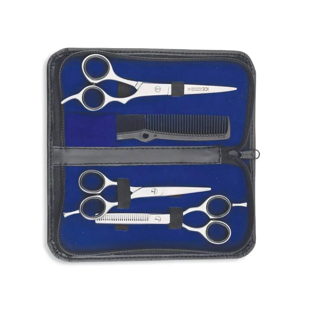 Pro Hairdressing Scissors Set: Ice Tempered Steel Cutting & Thinning Shears Kit - Barber & Salon Beauty Instruments