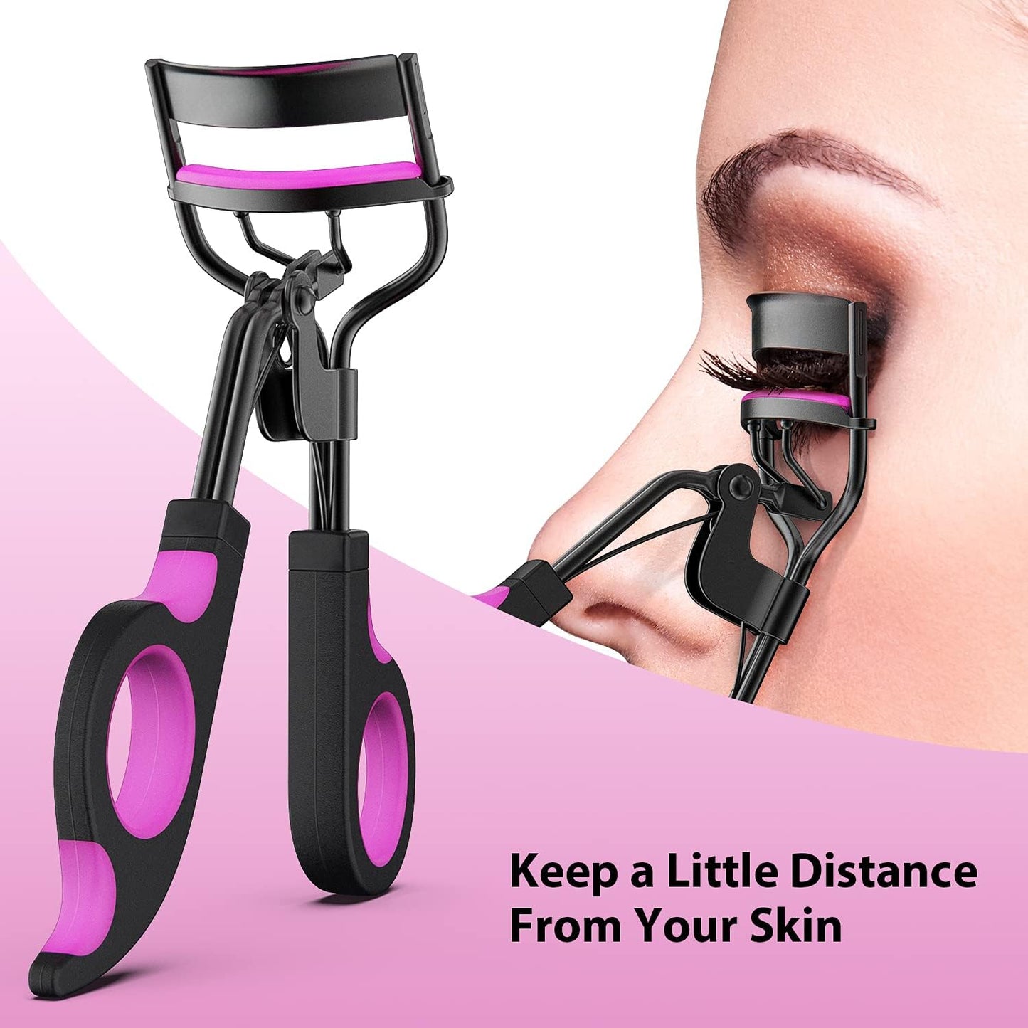 Bite Instruments Premium Quality Eyelash Curler with 6PCS Extra Replacement Pads Easy to Hold and Use