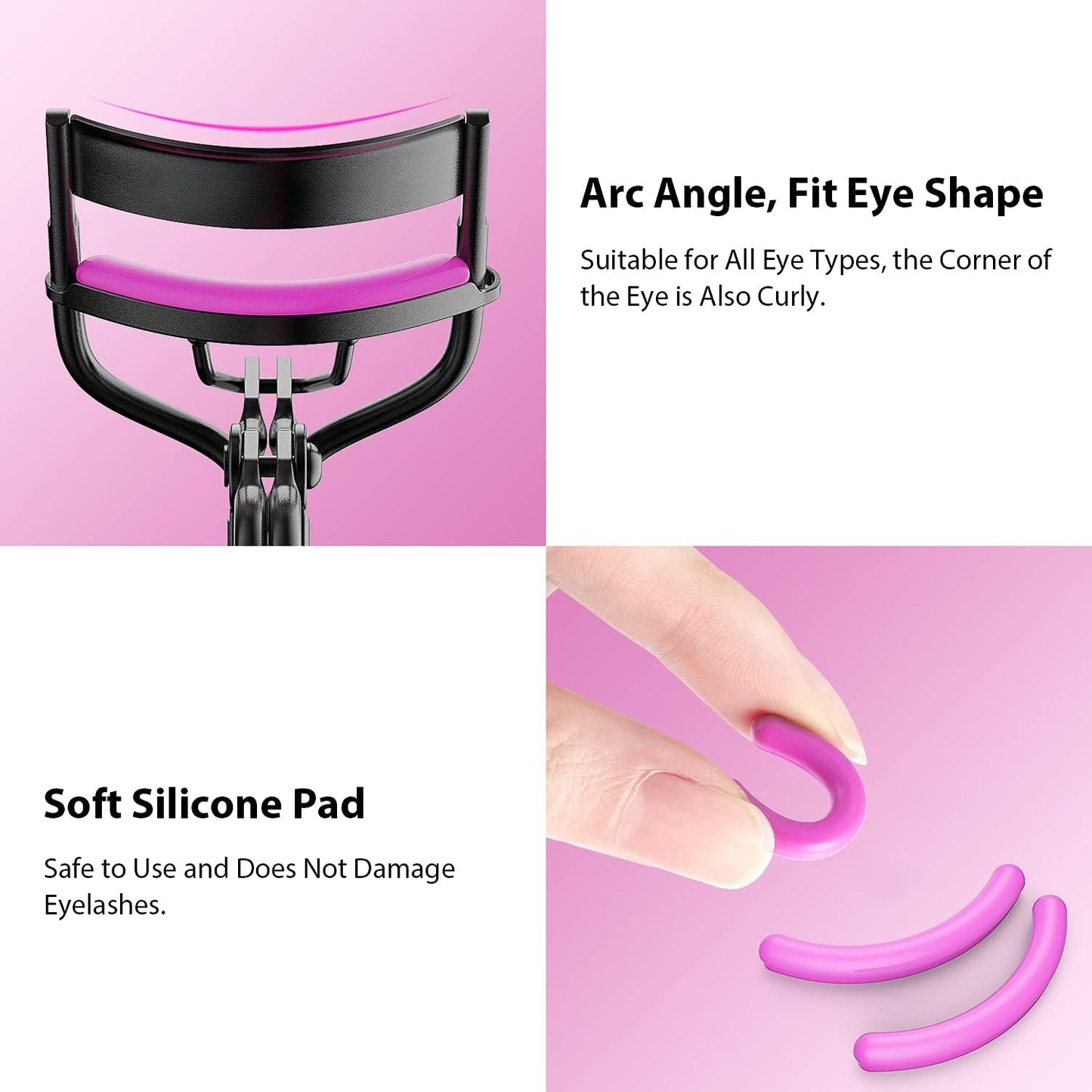 Bite Instruments Eyelash Curler with Extra Refill Pads Eyelash Tool For Makeup Artist
