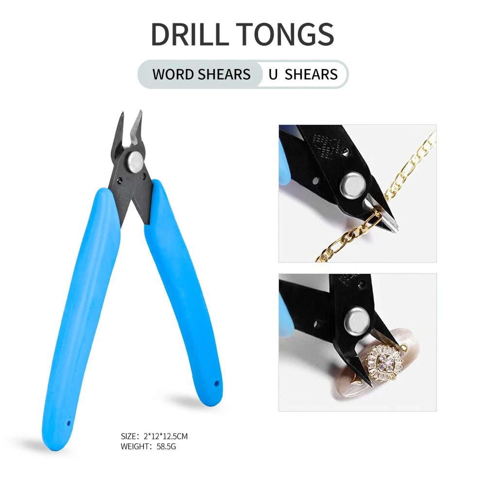 Professional Manicure Tips Cutter Acrylic Nail Clipper False Nail Scissors Edge Art Tool