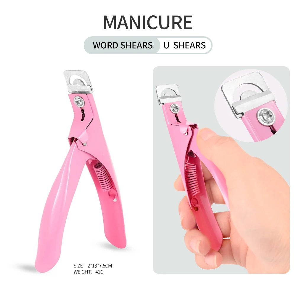 Professional Manicure Tips Cutter Acrylic Nail Clipper False Nail Scissors Edge Art Tool