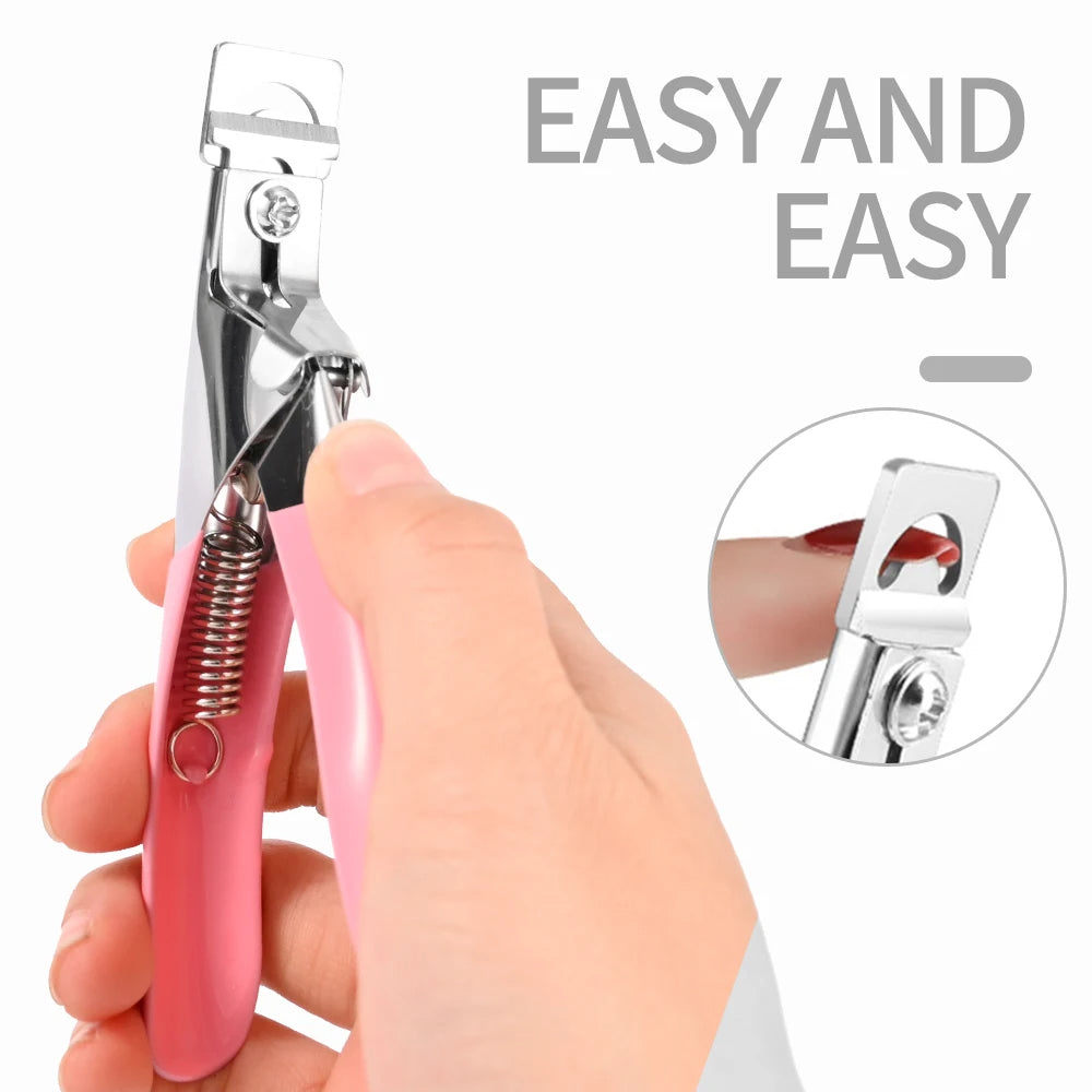 Professional Manicure Tips Cutter Acrylic Nail Clipper False Nail Scissors Edge Art Tool