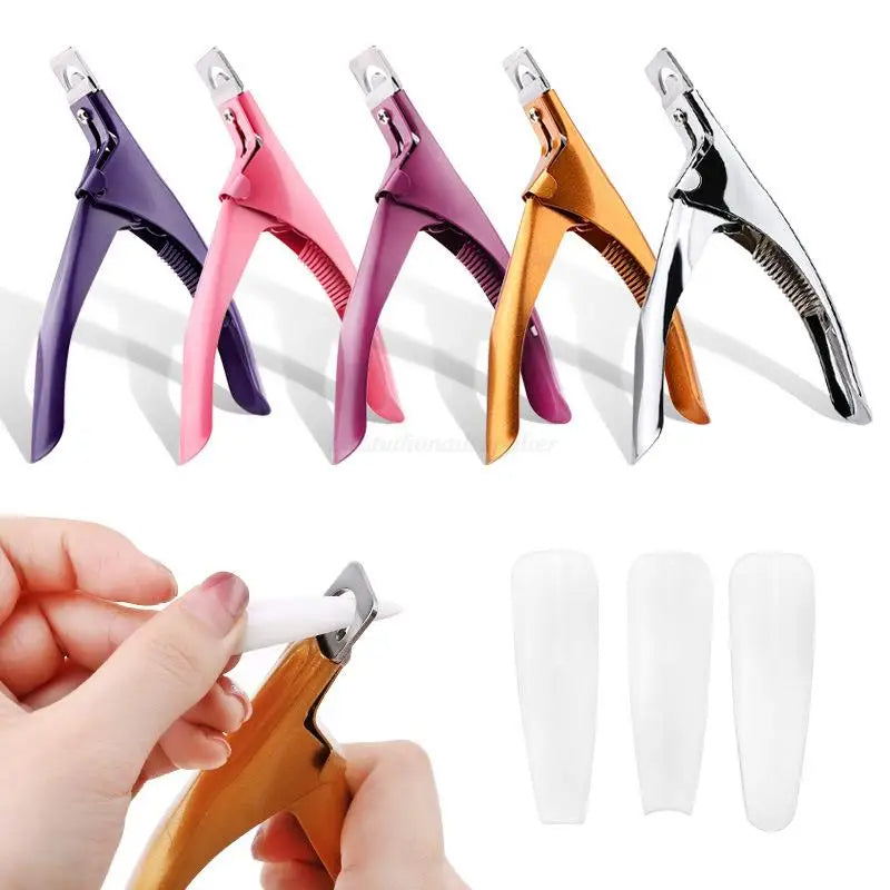 Professional Manicure Tips Cutter Acrylic Nail Clipper False Nail Scissors Edge Art Tool