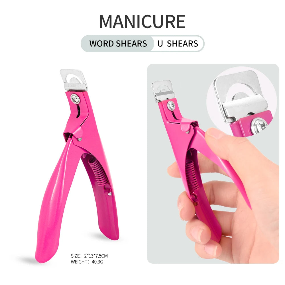 Professional Manicure Tips Cutter Acrylic Nail Clipper False Nail Scissors Edge Art Tool
