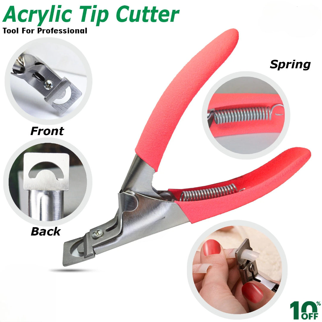 Professional Acrylic False Fake Nail Clipper Art Nail Scissors Manicure Tips Cutter Bite Instruments