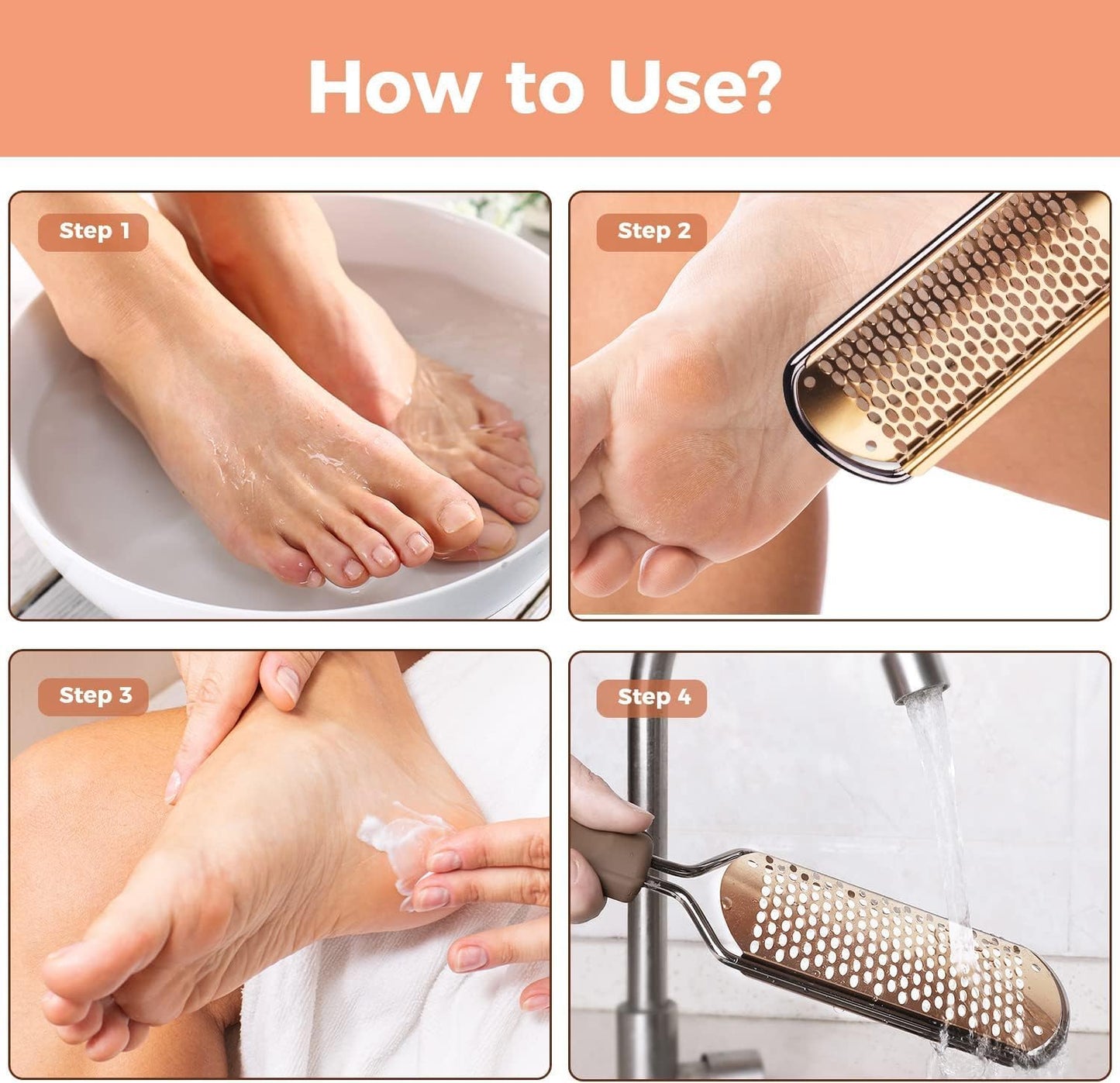 Bite Instruments Foot File – Callus Remover Pedicure Tool for Smooth Feet