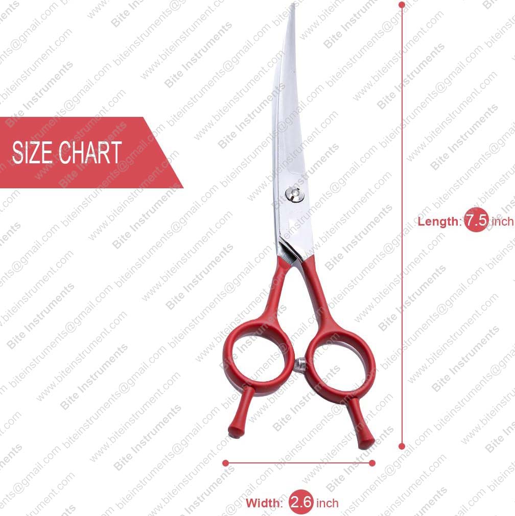 Curved Grooming Scissors for Dogs & Cats – Professional Pet Shears by Bite Instruments