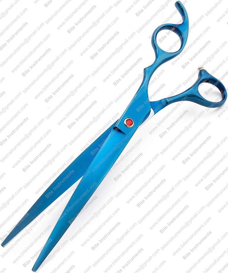 Dog Grooming Scissors Set 8 Inch 4 Pieces Straight & Curved Thinning Scissors Stainless Steel