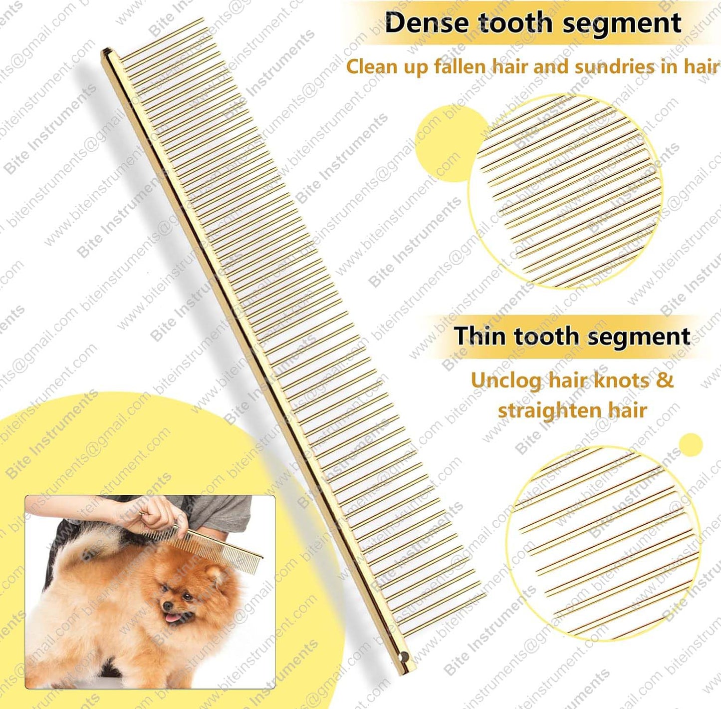 Professional 5-in-1 7.0-inch Black & Gold Dog Grooming Scissors Set - Straight, Thinning, Up & Down Curved Shears with Comb