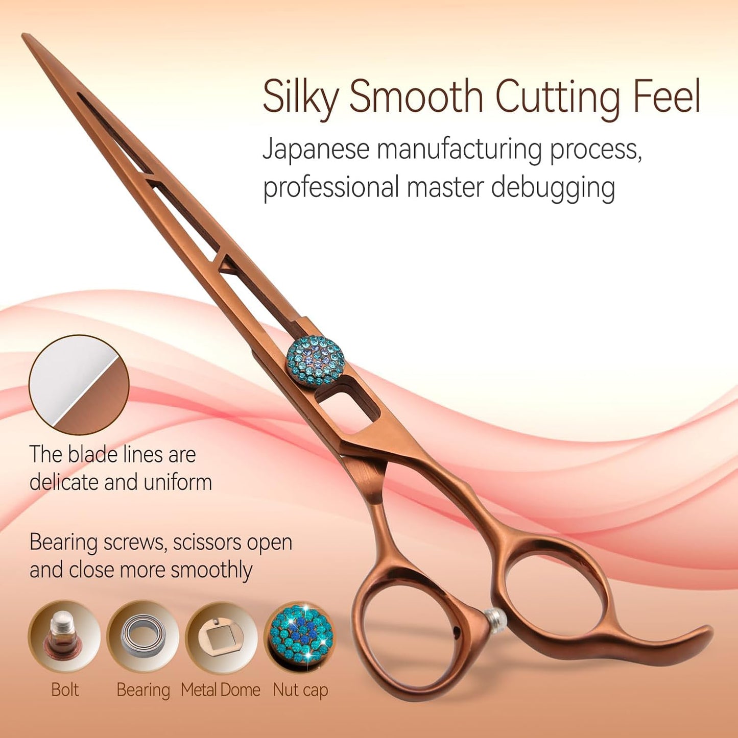 Professional Stainless Steel 7inch Grooming Scissors for Dogs Cats and Other Pets