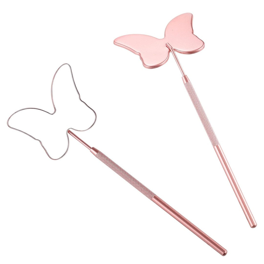Cute Butterfly Lash Mirror for Eyelash Extensions Stainless Steel Eyelash Makeup Mirror