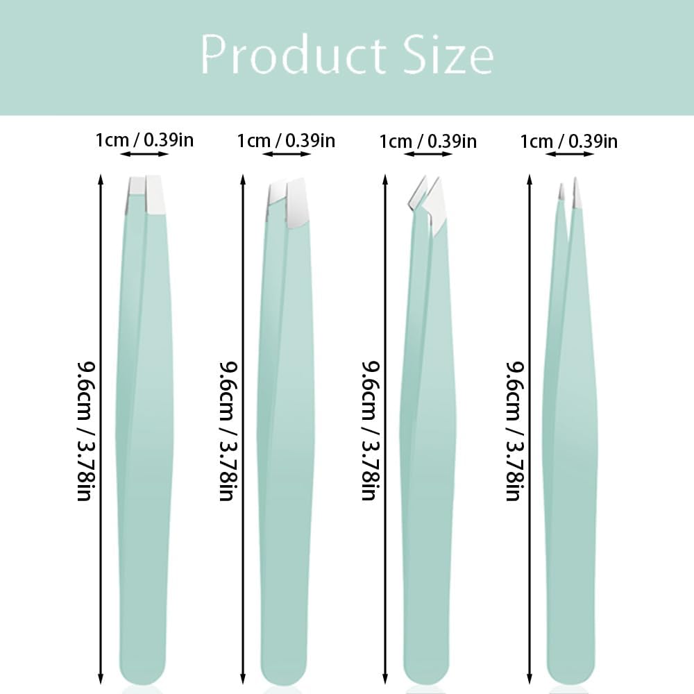 Professional Tweezer Set Precision Tweezers For Facial Hair, Eyebrow Tweezer Stainless Steel