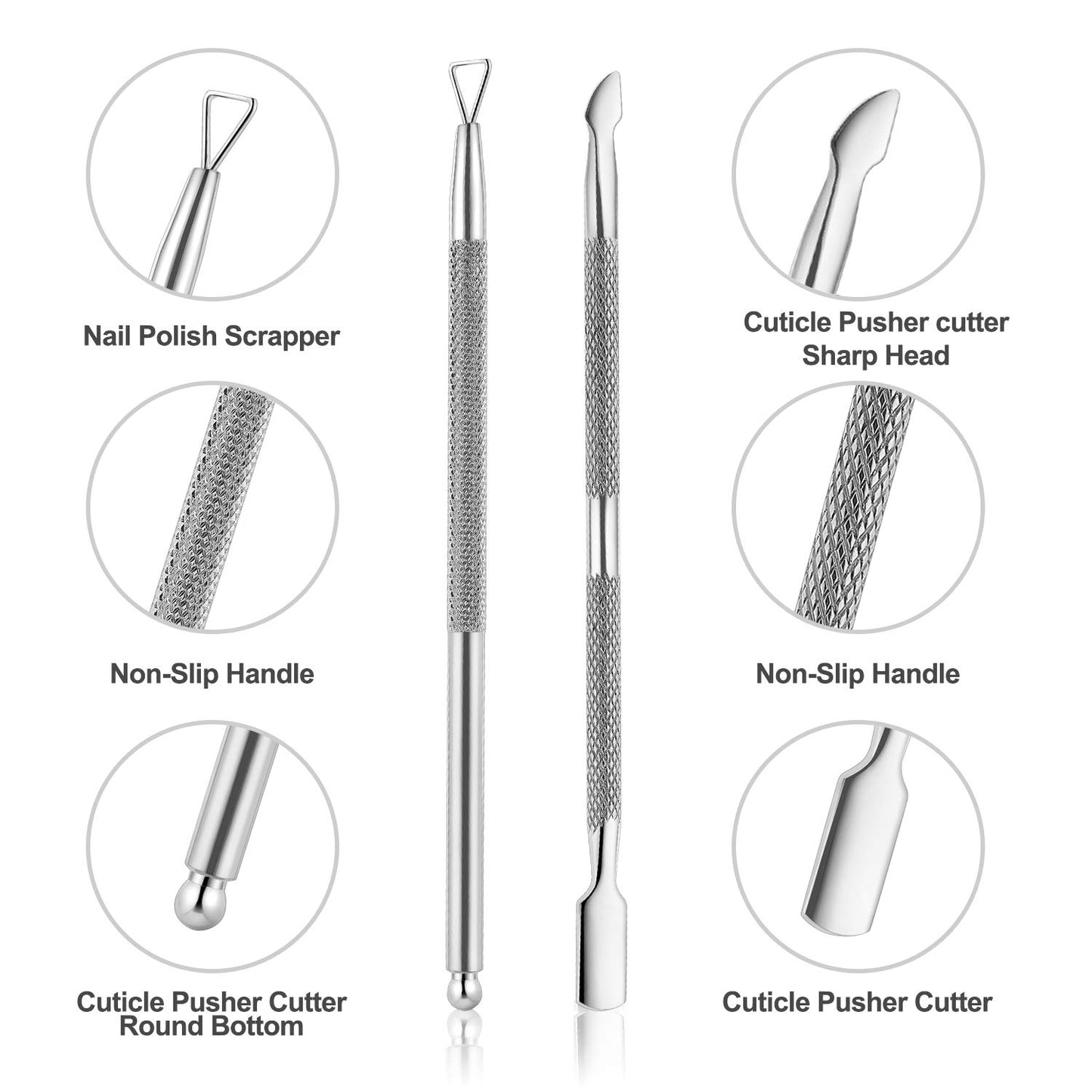 Silver Cuticle Nipper & Pusher Set | Bite Instruments