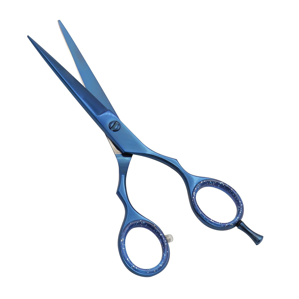 Bite Instruments Professional Hair Cutting Kit - Blue Stainless Steel Shears & Razor Set