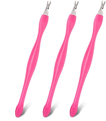 Professional V-Shaped Cuticle Pusher Trimmer Set – 3 PCS Stainless Steel Manicure Tools