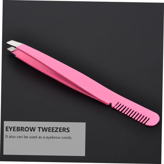 Precision Eyebrow Tweezers with Comb - Shape Your Brows Like a Pro!