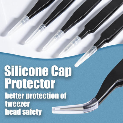 Bite Instruments 9 Pcs Precision Tweezers Set Stainless Steel for Electronics, Craft, Laboratory Work, Jewelry-Making, etc