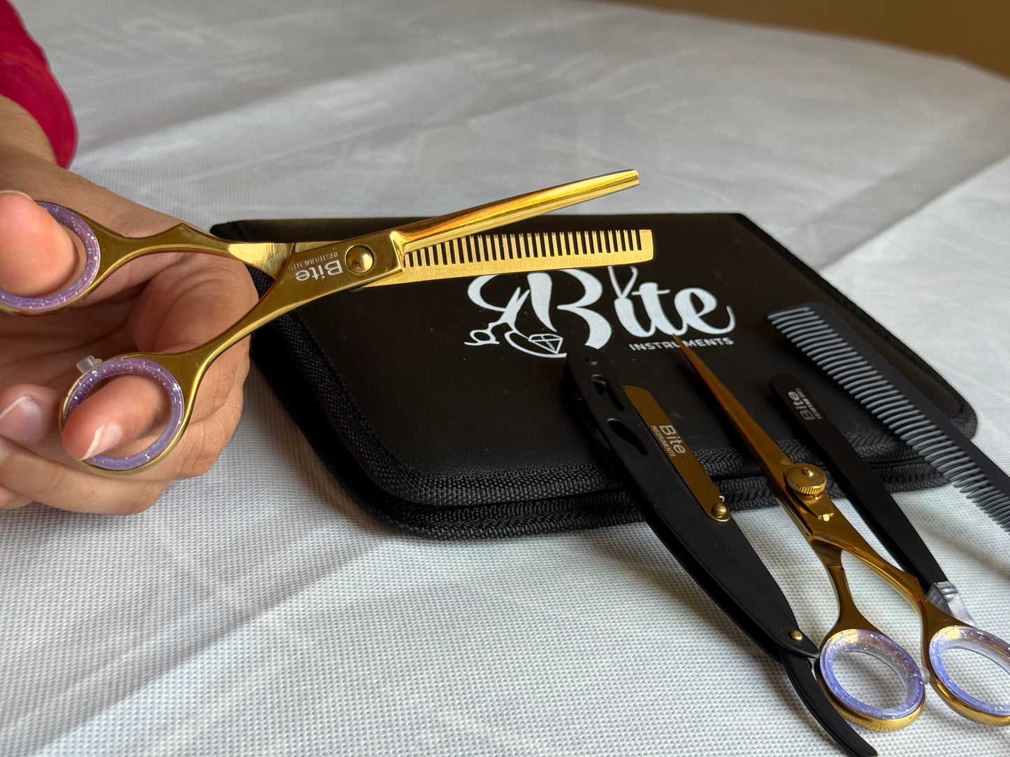 Premium Handmade Barber Kit – 6-in-1 Professional Hair Cutting Set | Sialkot Steel Scissors | Bite Instruments