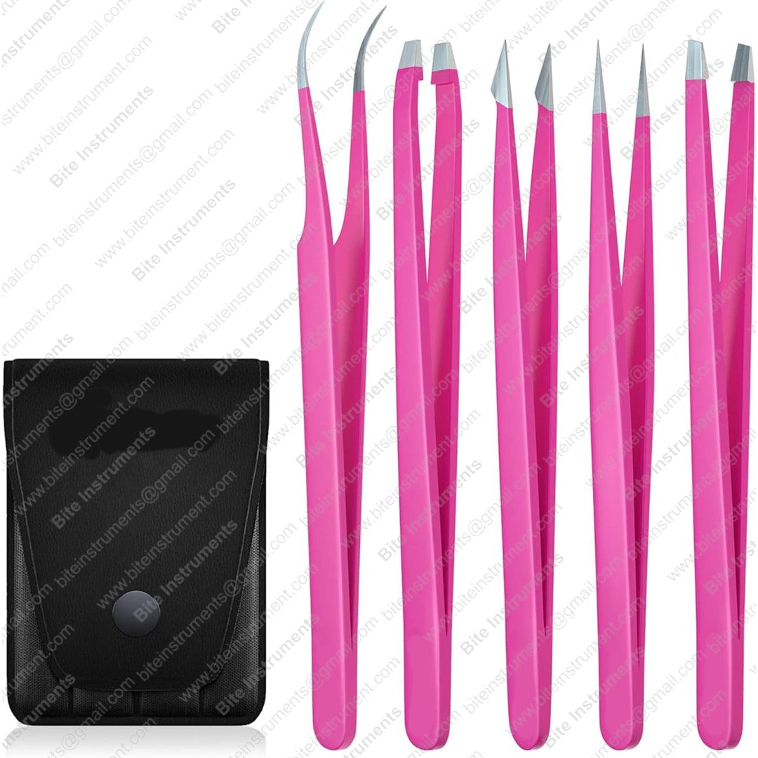 Bite Instruments Professional Precision Tweezers Eyebrow & Facial Hair Removal Tool