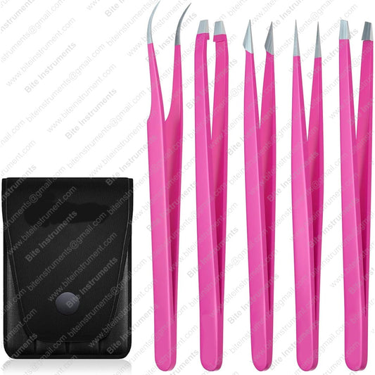 Bite Instruments Professional Precision Tweezers Eyebrow & Facial Hair Removal Tool