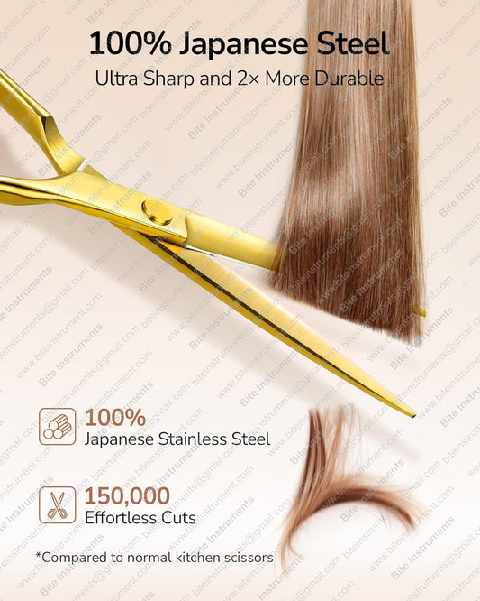 Professional Barber Scissor Kit – Hair Cutting & Thinning Shears Set with Comb, Clips & Case