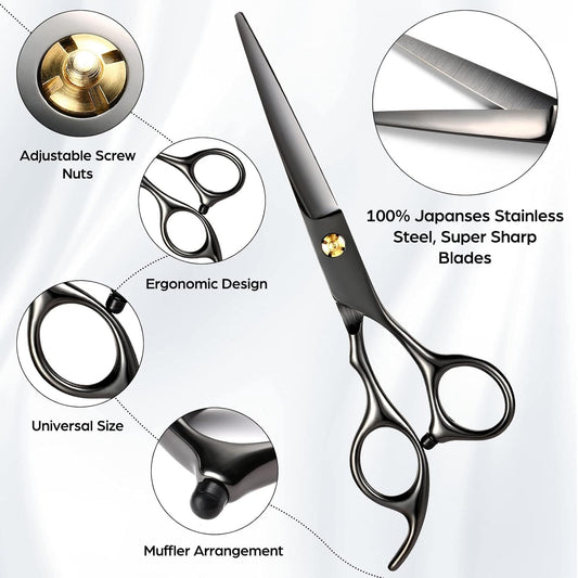 Professional 6.89 inch Barber Scissors Multifunctional Salon Thinning Scissors Straight Shears Tools