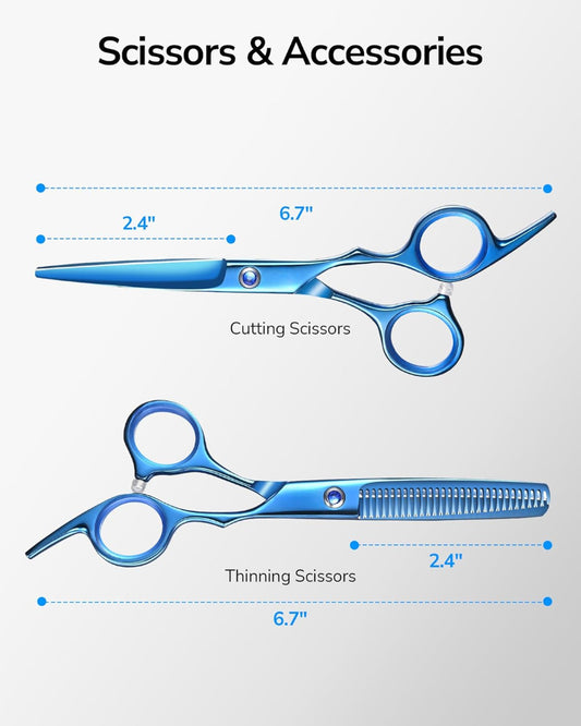 Professional Barber Hair Cutting Scissors Kit – 6.5” Japanese Stainless Steel Shears