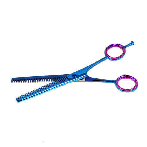 Professional Blue Coated Hair Thinning Scissors - 7 Inch