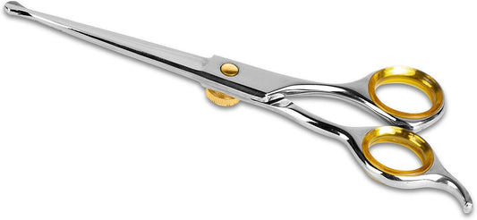 Gold Touch Professional 7.5-inch Dog Grooming Straight Shear with Safety Round Tip