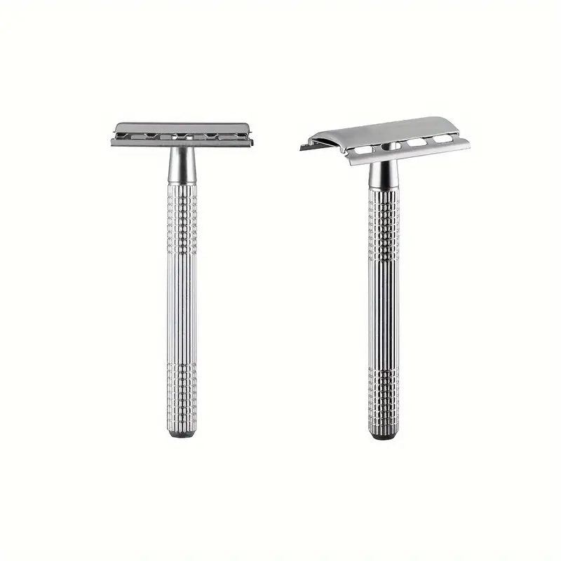 Double-Edged Safety Razor – Stainless Steel (Chrome/Rose Gold Finish)