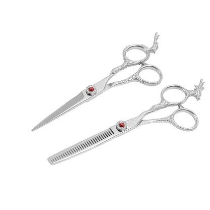 Dragon Handle Hair Cutting & Thinning Scissors Set – Precision Blades | Bite Instruments