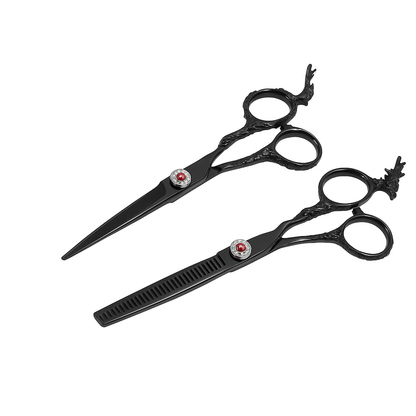 Dragon Handle Hair Cutting & Thinning Scissors Set – Precision Blades | Bite Instruments